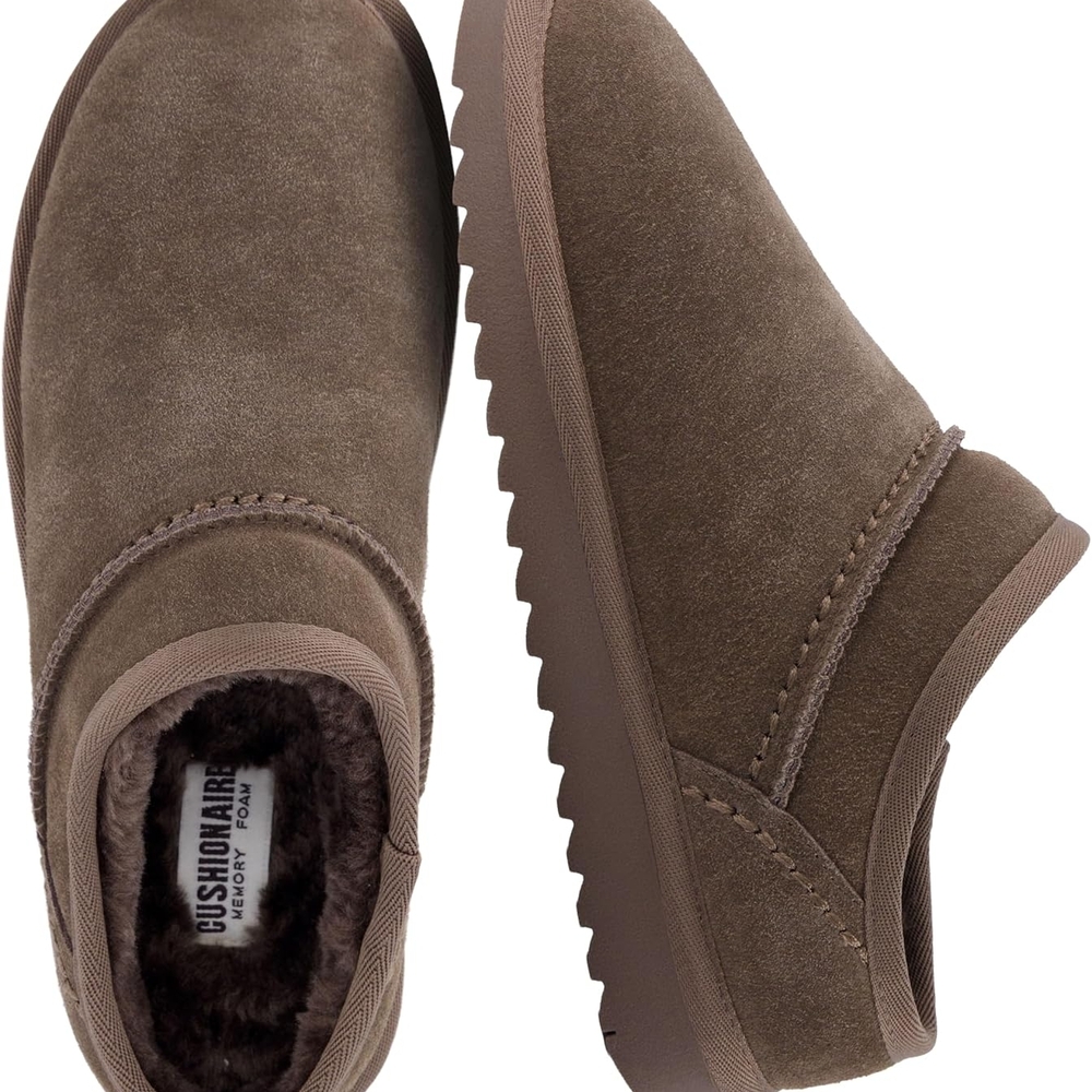 NWOB CUSHIONAIRE Women's Brown Genuine Suede Slip-On Clogs Sz 11 - Picture 2 of 11